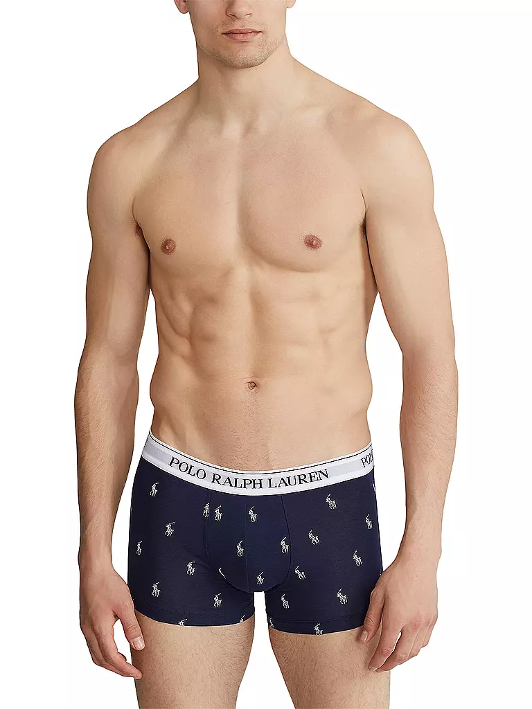 POLO RALPH LAUREN | Lot de 3 slips bleus à motifs | 