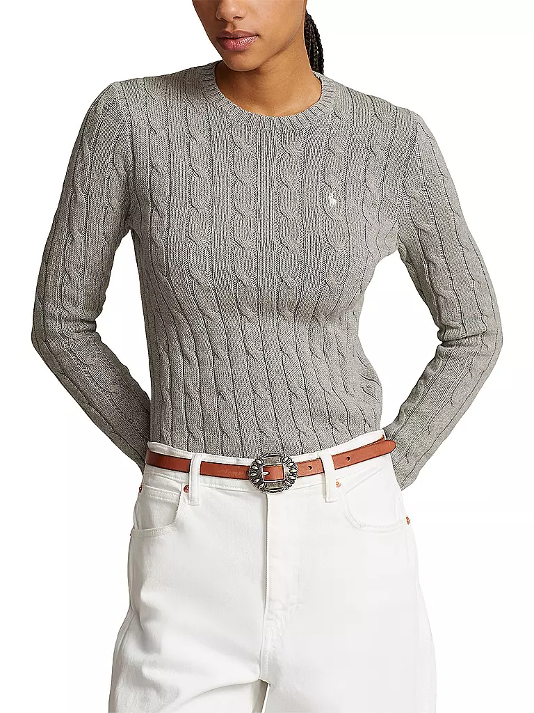 POLO RALPH LAUREN | Nom du produit: Pullover
Marque: POLO RALPH LAUREN
Couleur: gris
Catégories: Mode,Femme

Longueur des manches: Manches longues
Encolure: Col rond
Composition: Coton,Maille
Motif: Couleur unie
Coupe (vêtement d'extérieur): Regular
Style: Casual
Détails | 