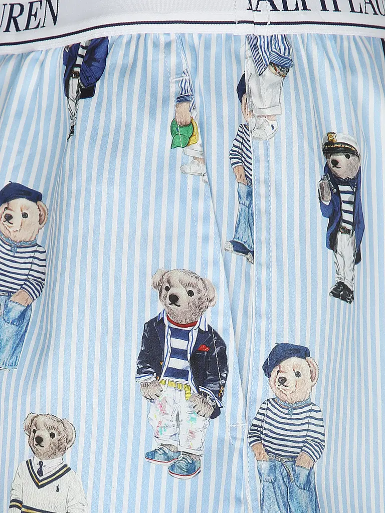 POLO RALPH LAUREN | Nom du produit : Pyjamashorts
Marque : POLO RALPH LAUREN
Couleur : bleu clair
Catégories : Mode,Femme

Matière : Coton
Motif : Logo,rayures
Longueur (pantalons/jeans) : Shorts
Style : Casual
Hauteur de taille : Taille moyenne | Bleu clair