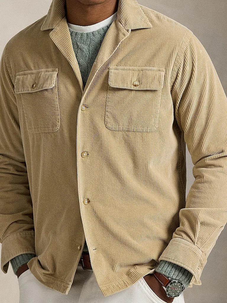 POLO RALPH LAUREN | Overshirt en velours côtelé | Beige