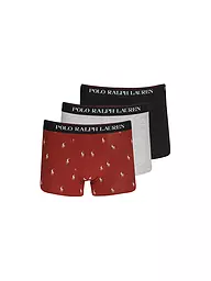 POLO RALPH LAUREN | Boxers Lot de 3 noir | Rouge foncé