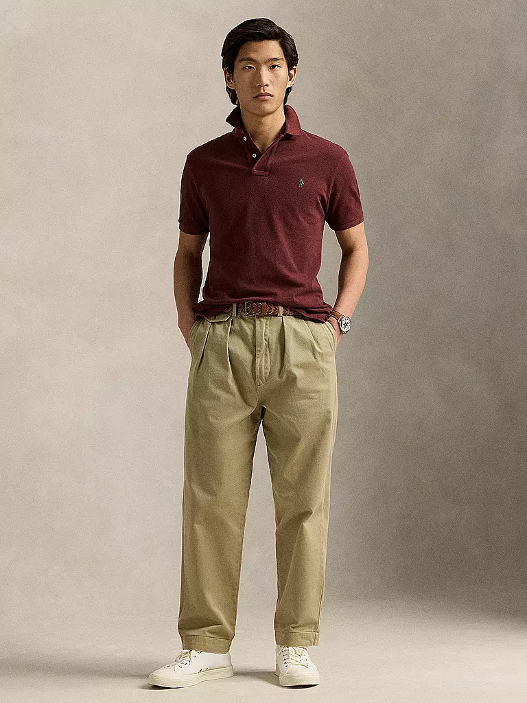 POLO RALPH LAUREN | Polo coupe ajustée personnalisée | dunkelrot