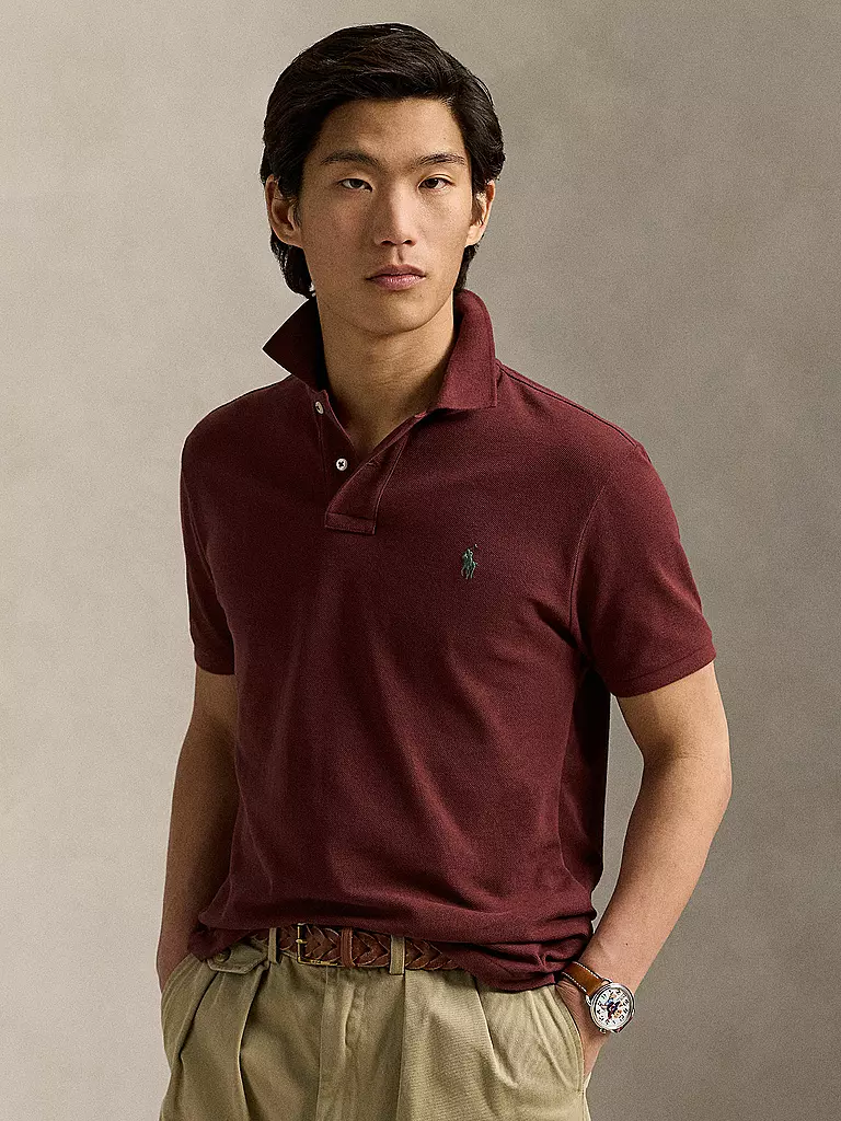 POLO RALPH LAUREN | Polo coupe ajustée personnalisée | dunkelrot