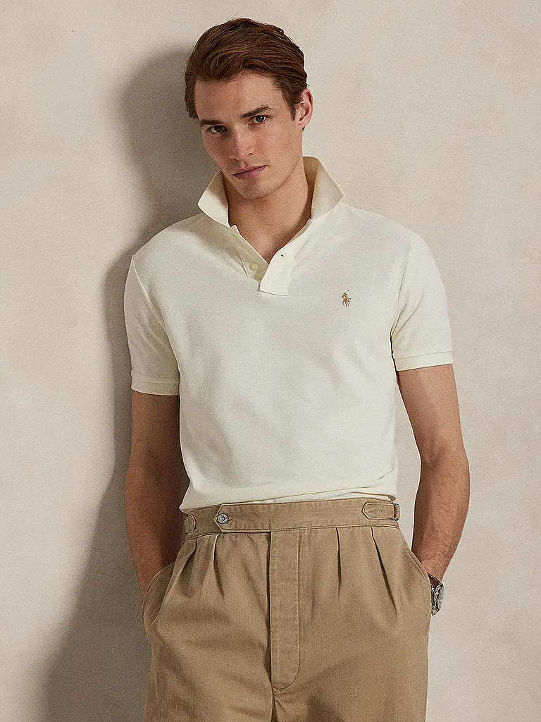 POLO RALPH LAUREN | Poloshirt Coupe Slim Personnalisée | Crème