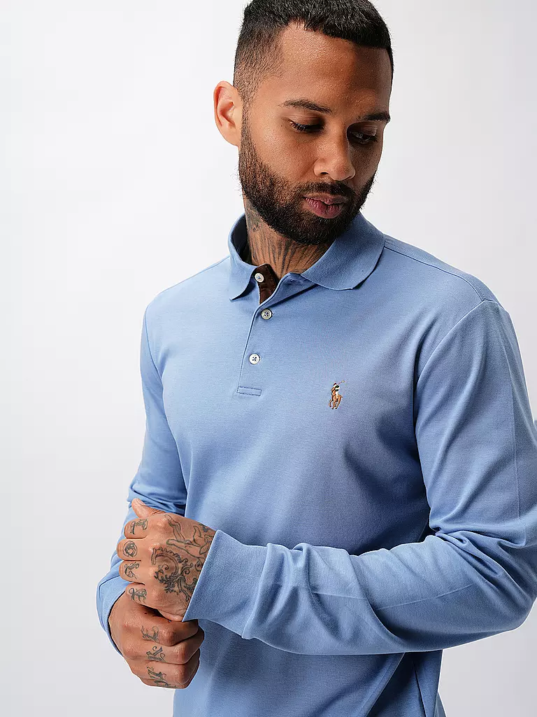 POLO RALPH LAUREN | Poloshirt Custom Slim Fit | Bleu clair
