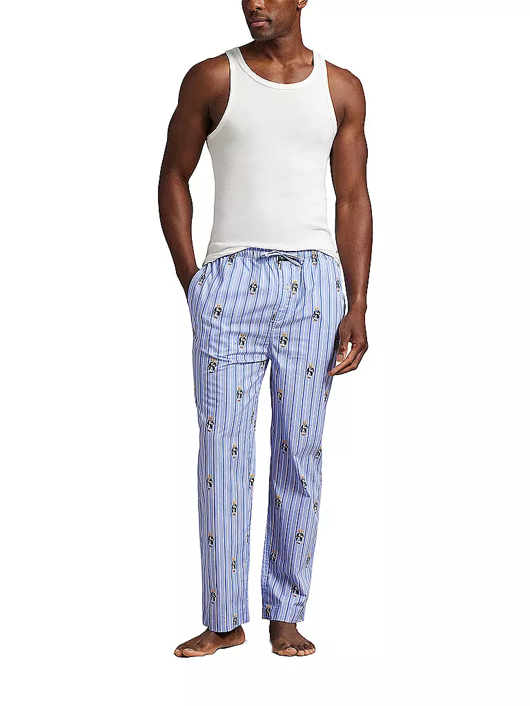 POLO RALPH LAUREN | Produktname: Pyjamahose
Marke: POLO RALPH LAUREN
Farbe: blau
Kategorien: Mode,Herren

Material: Baumwolle
Musterung: Print
Länge (Hosen/Jeans): Lang
Stil: Casual
Details: Logo,Eingrifftaschen,Tunnelzug | Bleu