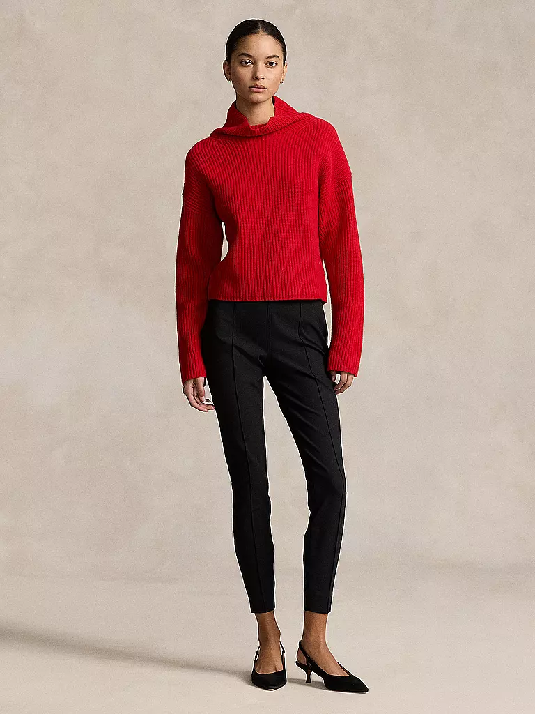 POLO RALPH LAUREN | Pull à col roulé coupe courte | rot