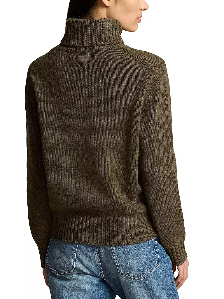 POLO RALPH LAUREN | Pull à col roulé coupe oversize | olive