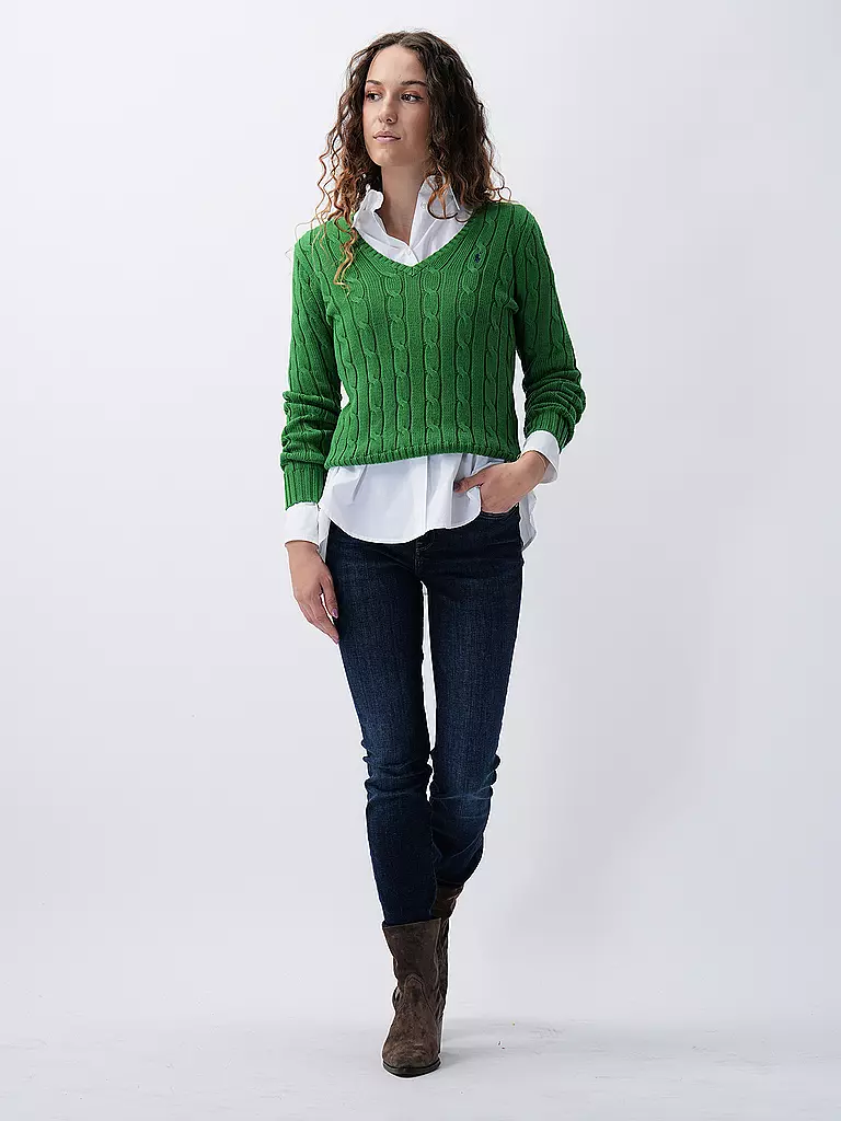 POLO RALPH LAUREN | Pullover Slim Fit KIMBERLY | Vert