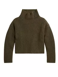 POLO RALPH LAUREN | Pull à col roulé coupe courte | Olive