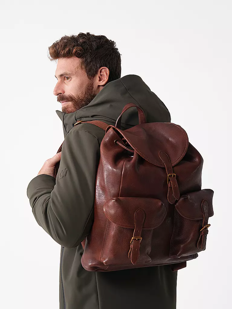 POLO RALPH LAUREN | Sac à dos en cuir | Marron