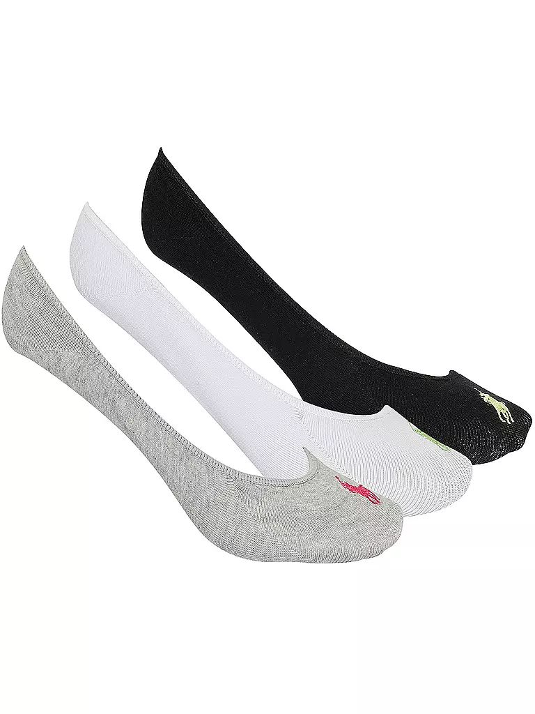 POLO RALPH LAUREN | Socquettes Lot de 3 noir / blanc / gris | Multicolore
