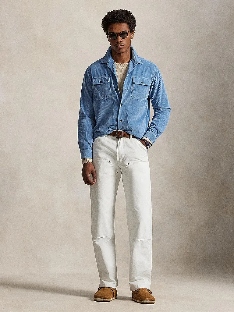 POLO RALPH LAUREN | Surchemise en velours côtelé | Bleu clair