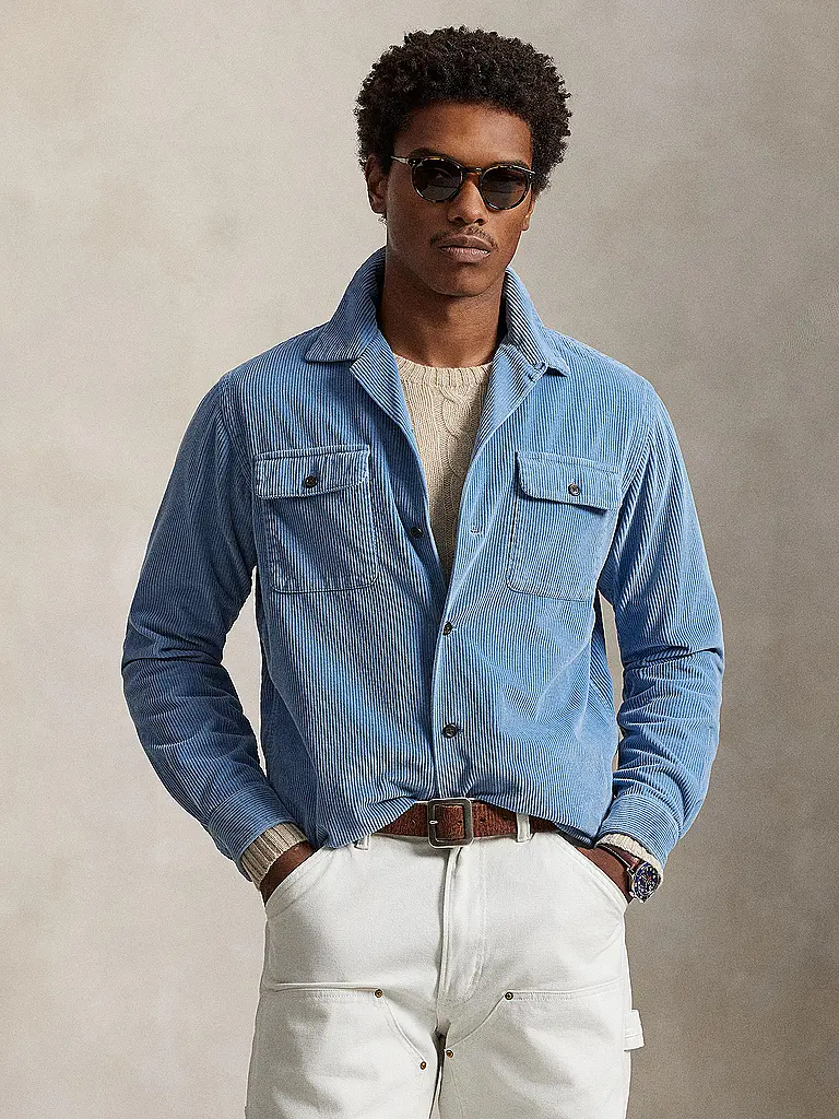 POLO RALPH LAUREN | Surchemise en velours côtelé | Bleu clair