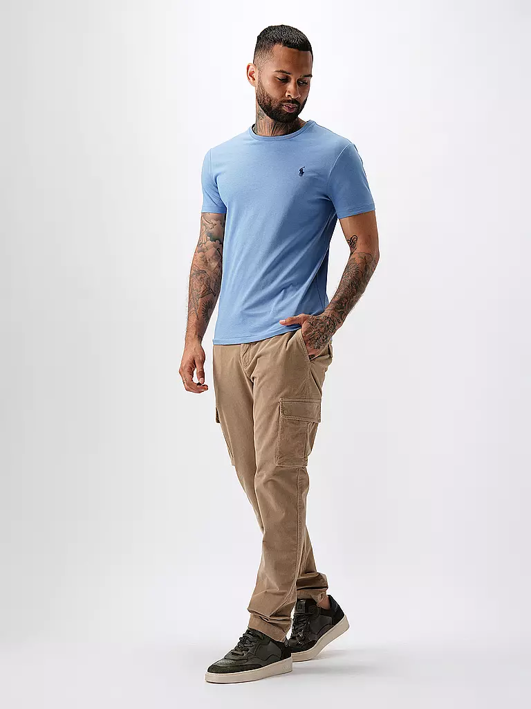 POLO RALPH LAUREN | T Shirt Custom Slim Fit | hellblau
