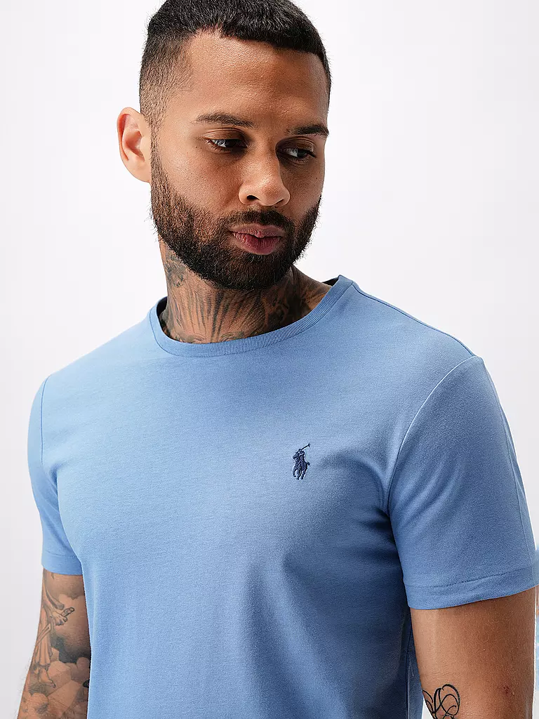POLO RALPH LAUREN | T Shirt Custom Slim Fit | hellblau