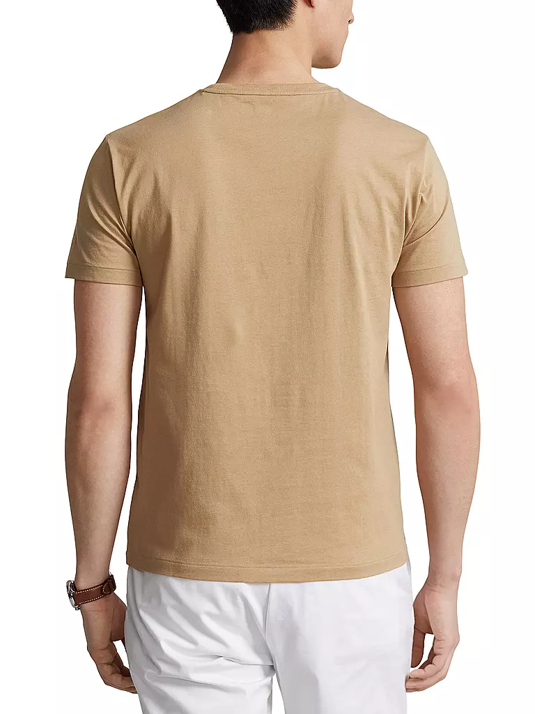 POLO RALPH LAUREN | T Shirt Custom Slim Fit | hellbraun