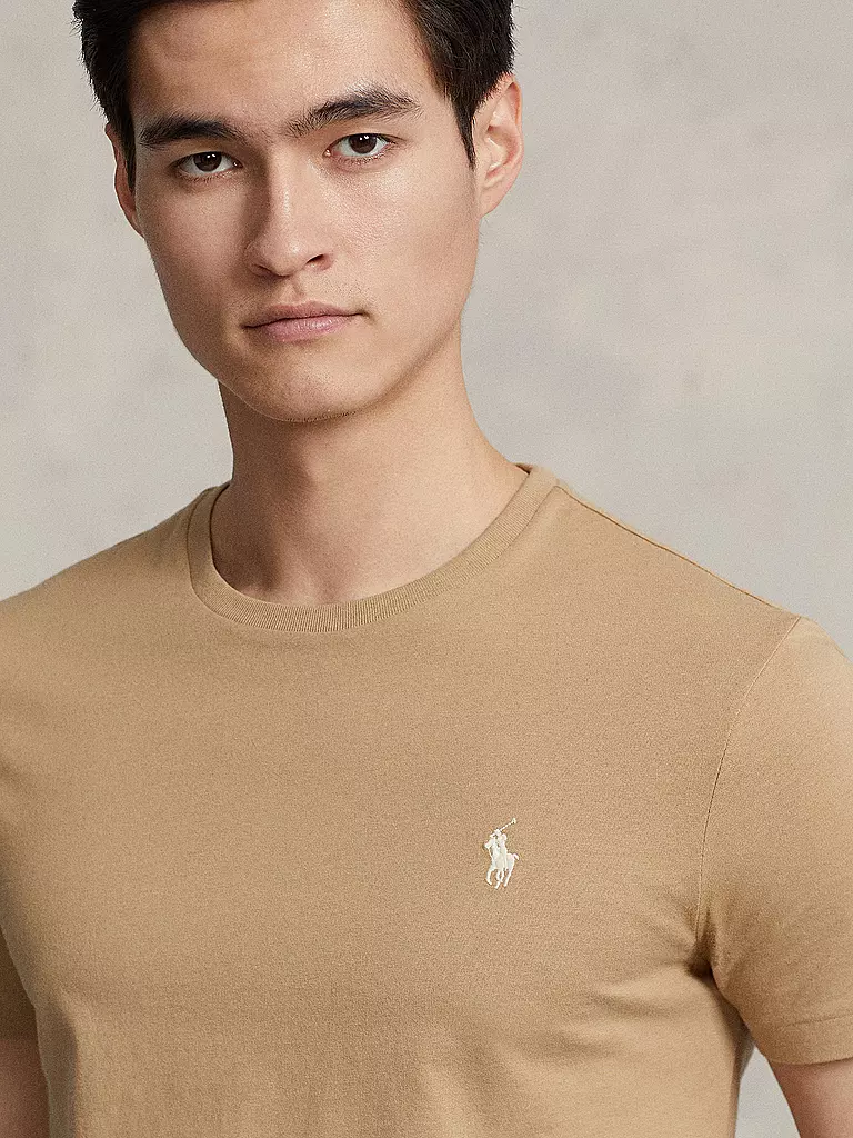 POLO RALPH LAUREN | T Shirt Custom Slim Fit | hellbraun