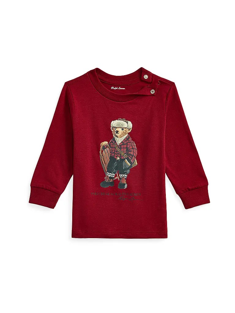 POLO RALPH LAUREN | T-shirt à manches longues pour bébé | Rouge foncé