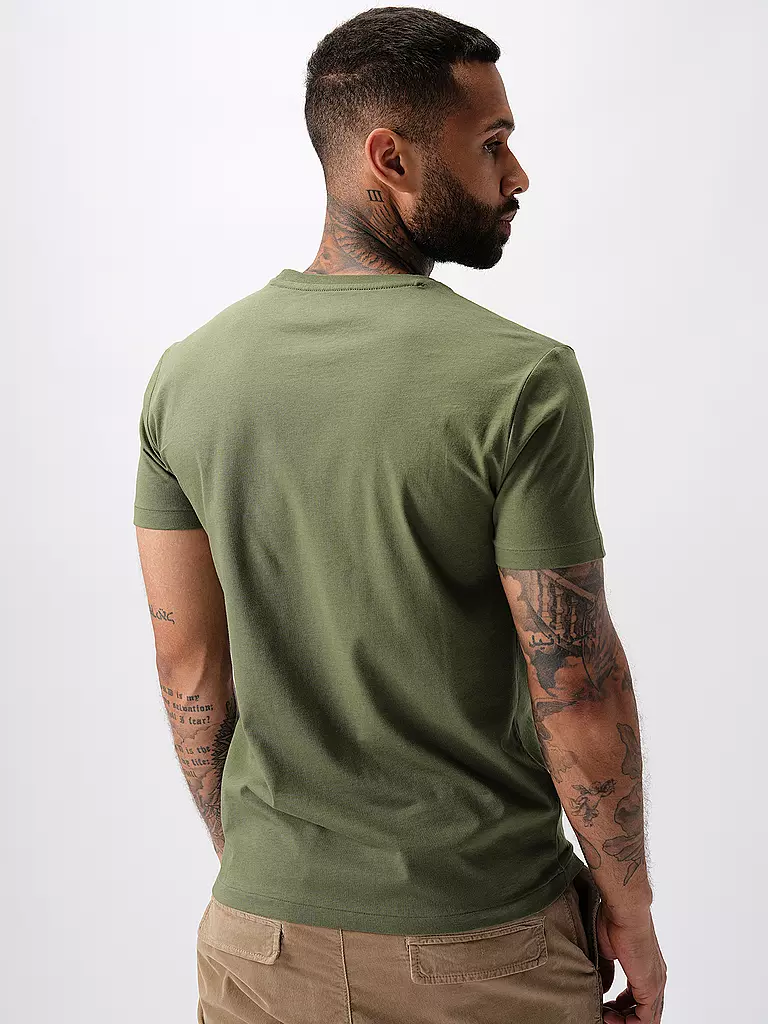 POLO RALPH LAUREN | T-shirt Coupe Slim Customisée | olive