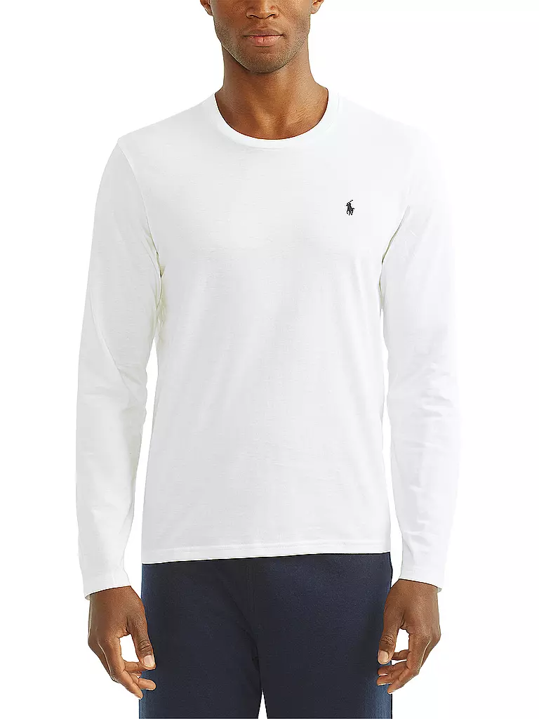 POLO RALPH LAUREN | T-shirt de pyjama à manches longues blanc | weiss