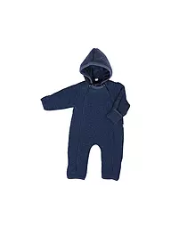 POPOLINI | Combinaison bébé en laine polaire | Bleu foncé