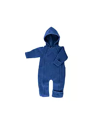 POPOLINI | Combinaison bébé en laine polaire | Bleu foncé