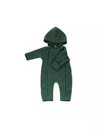POPOLINI | Combinaison bébé en laine polaire | Vert foncé