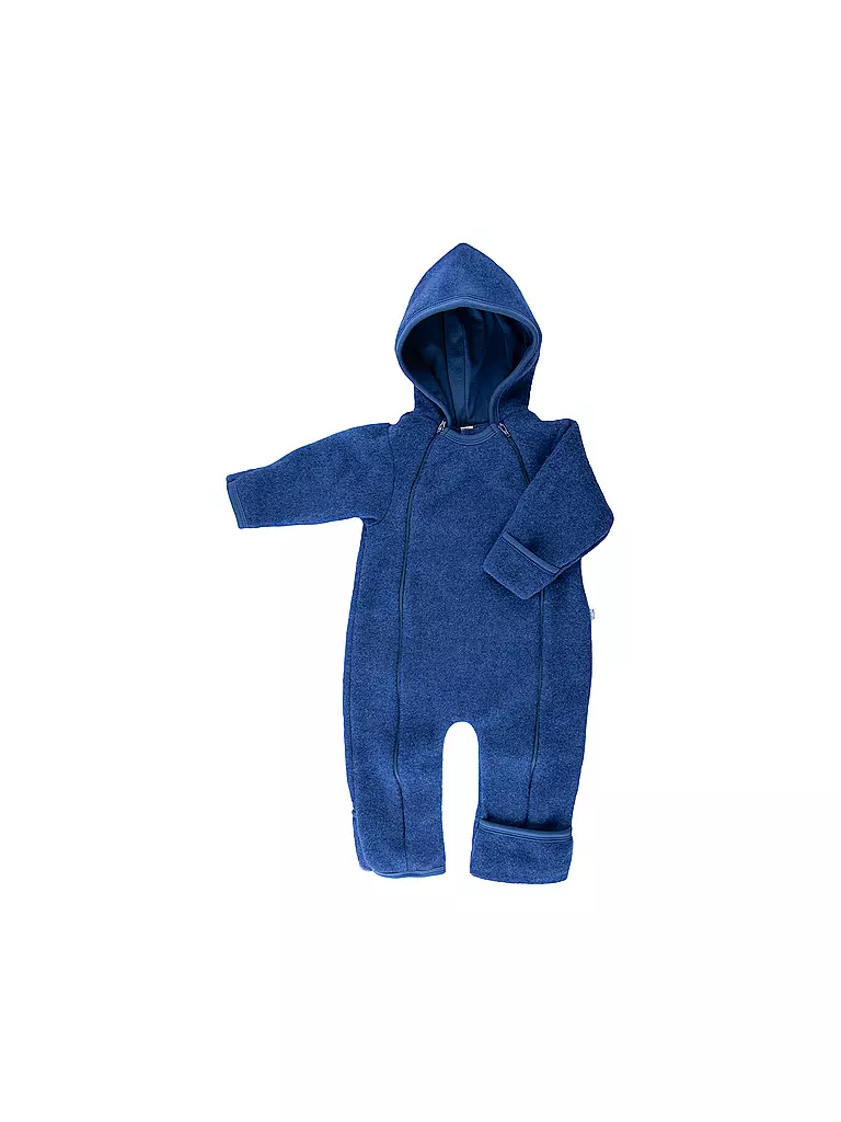 POPOLINI | Combinaison bébé en laine polaire | dunkelblau