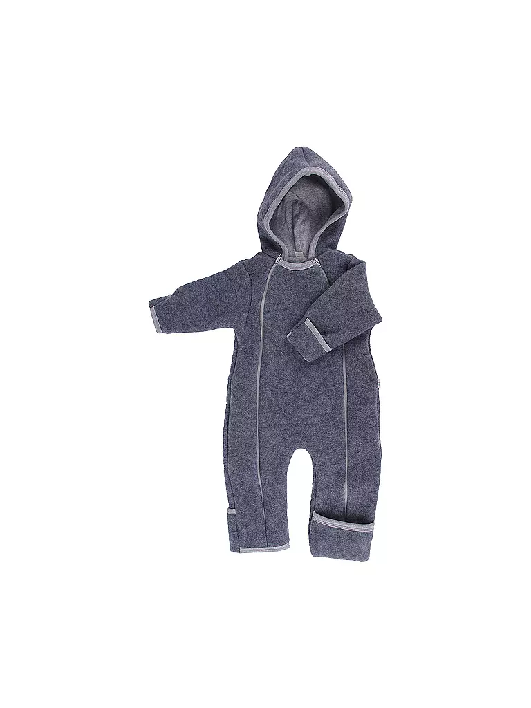POPOLINI | Combinaison bébé en laine polaire | grau