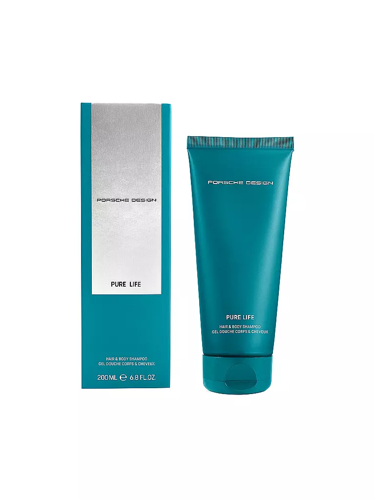 PORSCHE DESIGN | PURE LIFE Shampooing Cheveux et Corps 200 ml | Aucune couleur