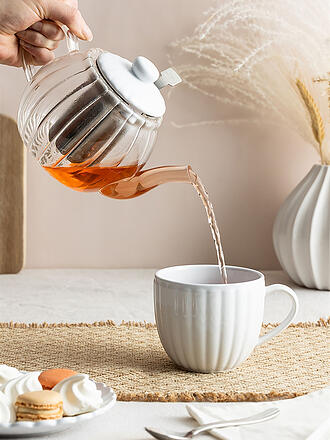 PRICE & KENSINGTON | Théière LUXE 1000ml Verre /Blanc