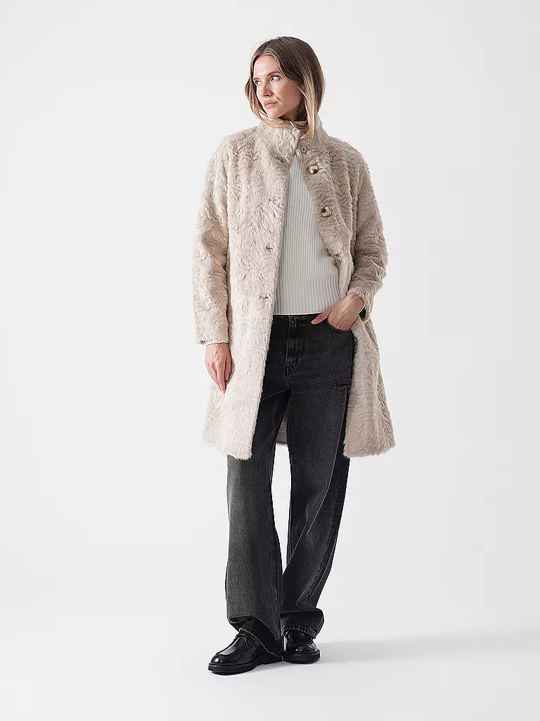 PRIDE TO BE | Manteau en fausse fourrure DINA | beige