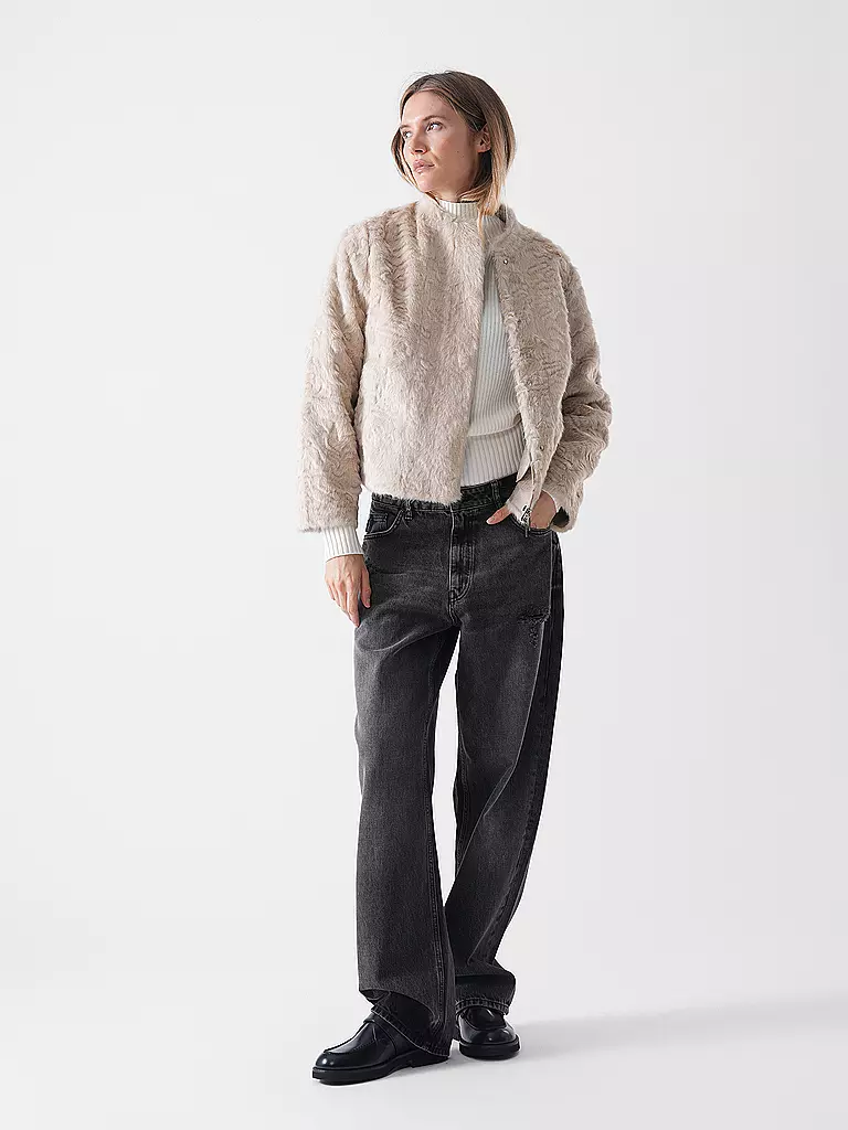 PRIDE TO BE | Veste aspect fourrure DANJA | beige