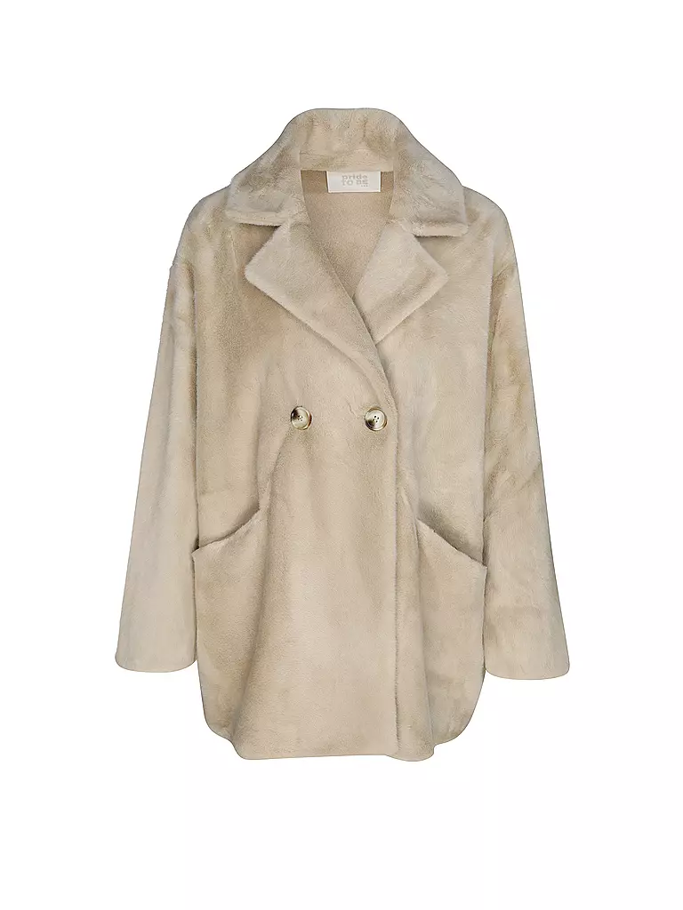 PRIDE TO BE | Veste aspect fourrure HEDA | beige