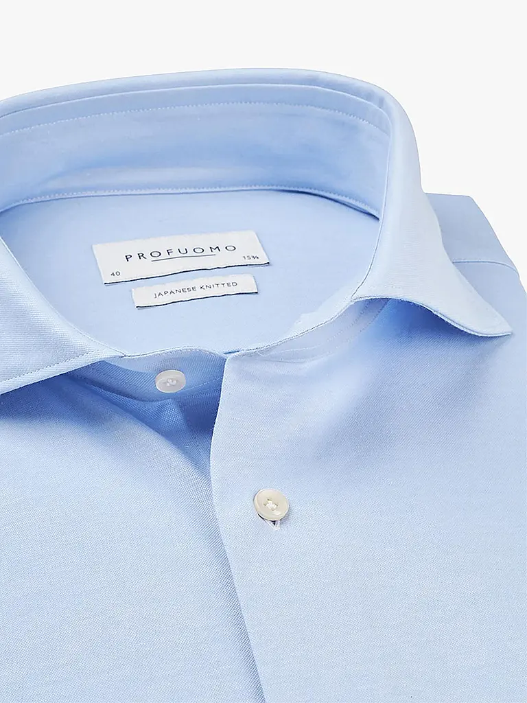 PROFUOMO | Chemise Japanese Knit | Bleu clair