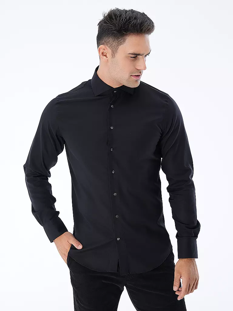 PROFUOMO | Chemise Slim Fit | Noir