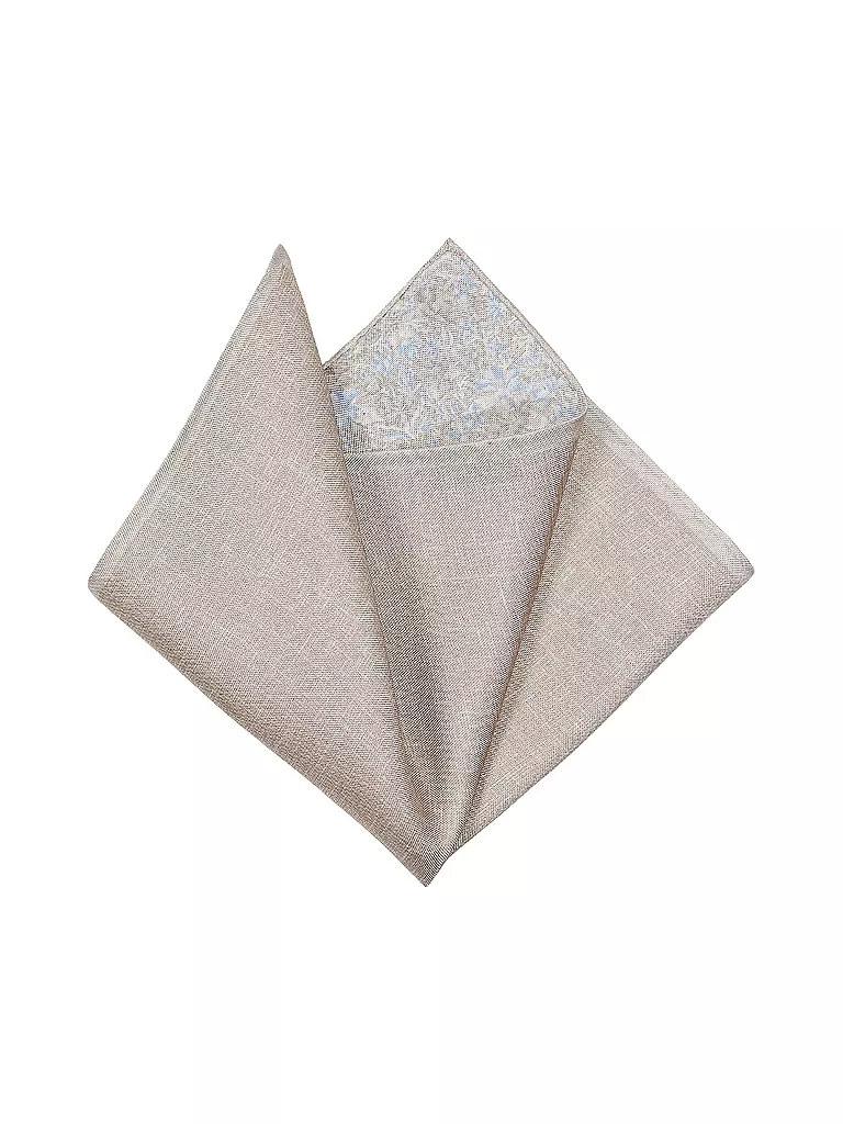 PROFUOMO | Mouchoir de poche en soie | Beige
