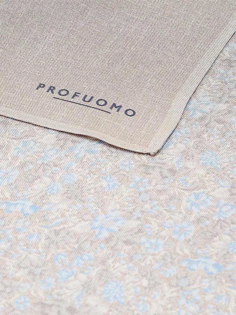 PROFUOMO | Mouchoir de poche en soie | Beige