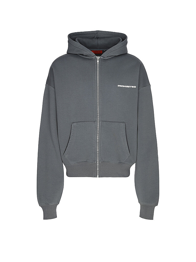 Sweat-shirt à fermeture éclair gris XXL