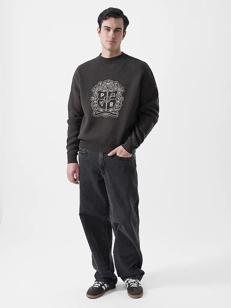 PROHIBITED | Nom du produit: Pull EMBLEM KNIT | Marron