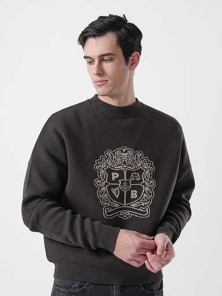 PROHIBITED | Nom du produit: Pull EMBLEM KNIT | Marron