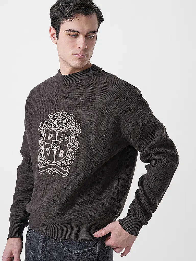 PROHIBITED | Nom du produit: Pull EMBLEM KNIT | Marron
