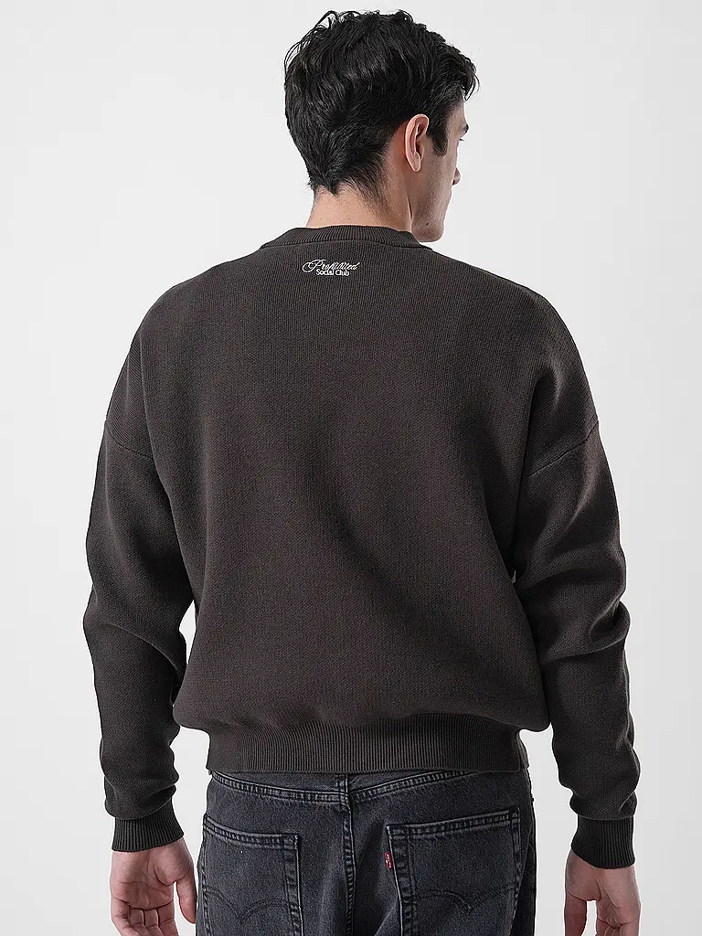 PROHIBITED | Nom du produit: Pull EMBLEM KNIT | Marron