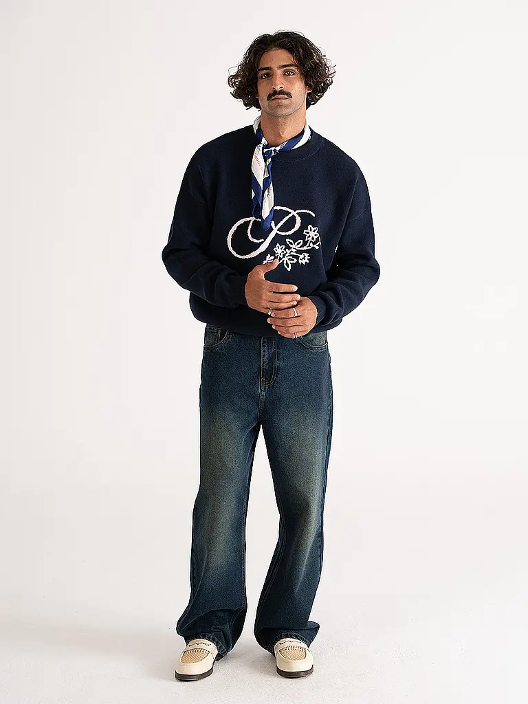 PROHIBITED | Pullover BLOOM | dunkelblau