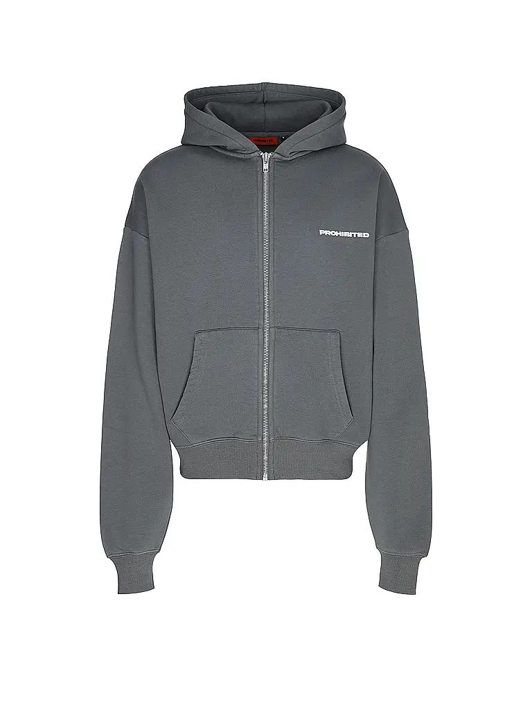 PROHIBITED | Sweat-shirt à fermeture éclair | grau