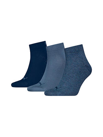 PUMA | Lot de 3 paires de chaussettes bleu denim