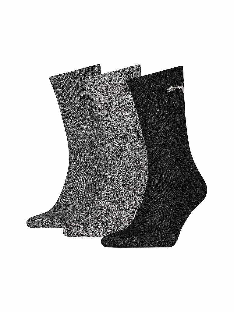 PUMA | Chaussettes de sport, lot de 3, gris chiné | grau