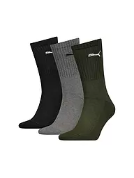 PUMA | Chaussettes de sport, lot de 3, blanc | Olive