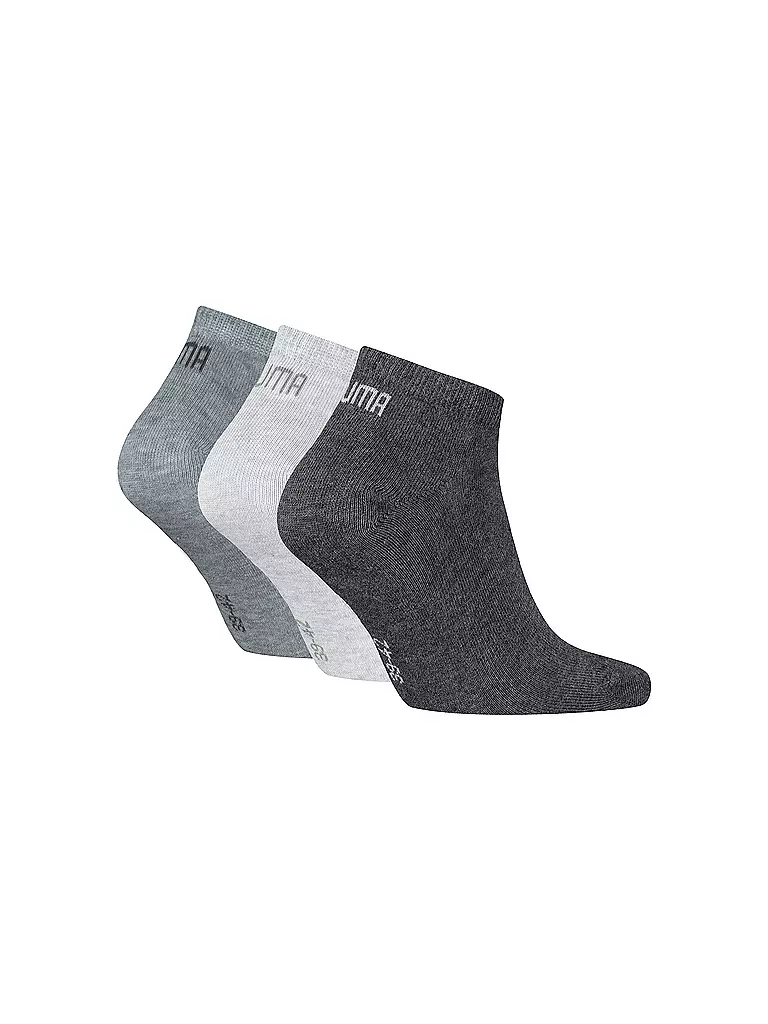 PUMA | Chaussettes sneaker, lot de 3, anthracite | grau
